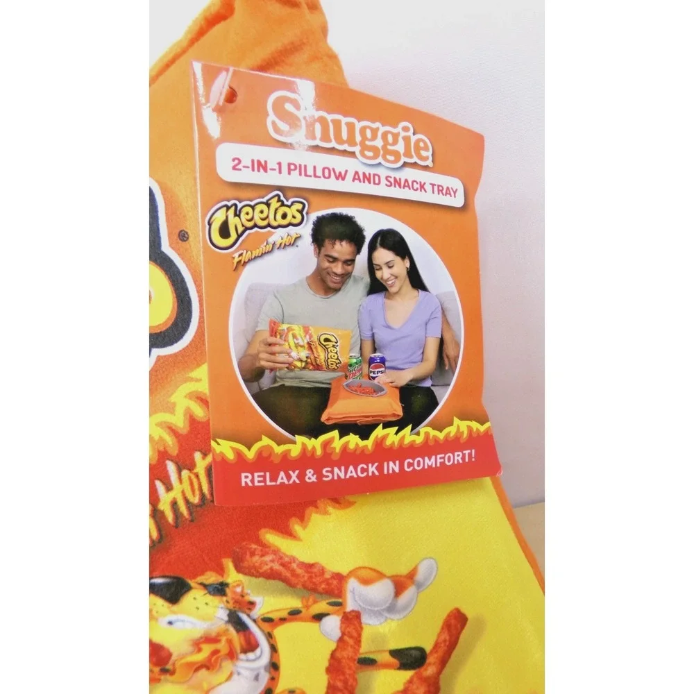 All‎ Star Snuggie Flamin' Hot Cheetos 2 in 1 Pillow and Snack Tray NWT